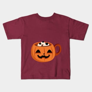 Haloloween Pumpkin Mug Scary T-shirt Kids T-Shirt